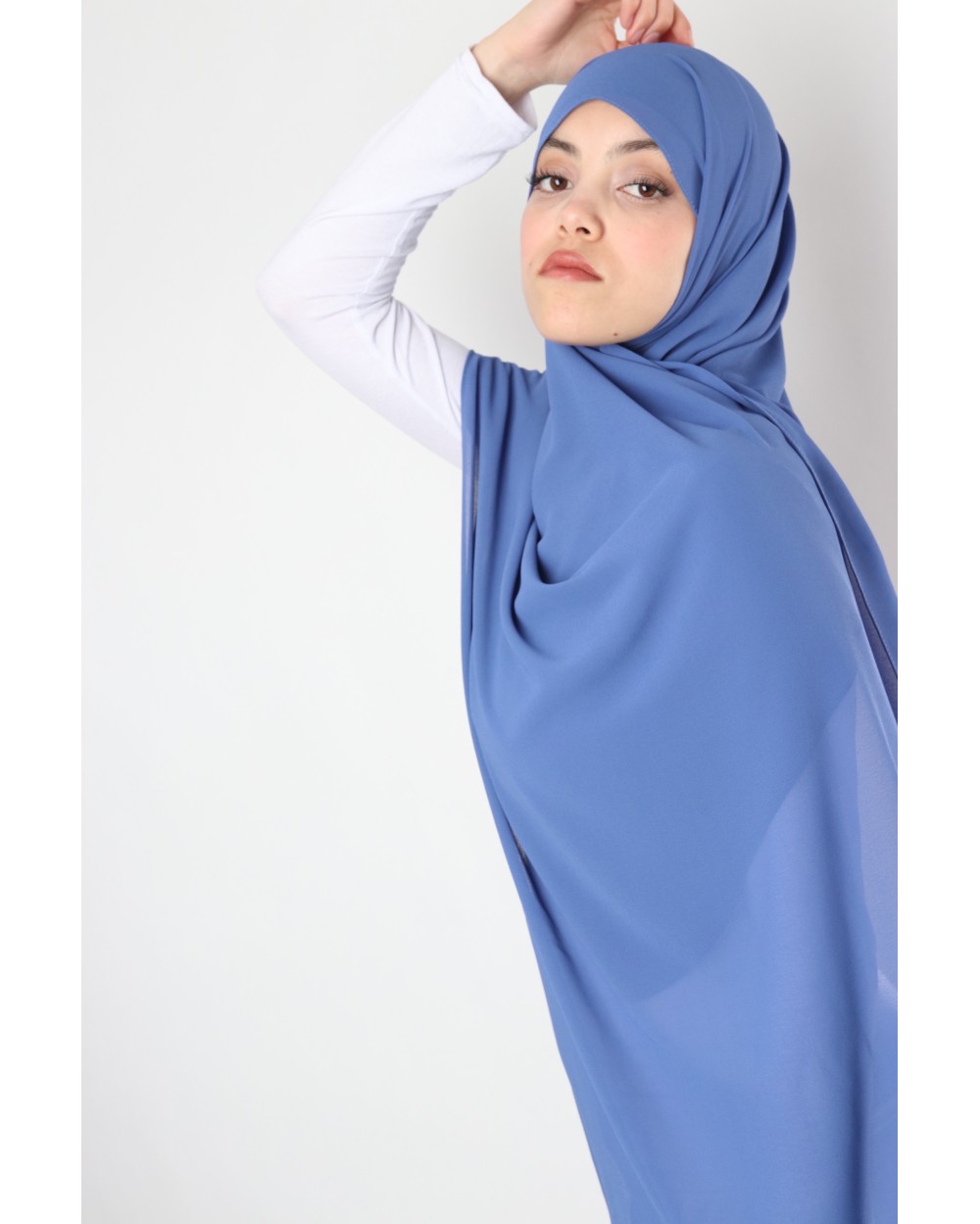 Hijab mousseline rectangle Nissa 175