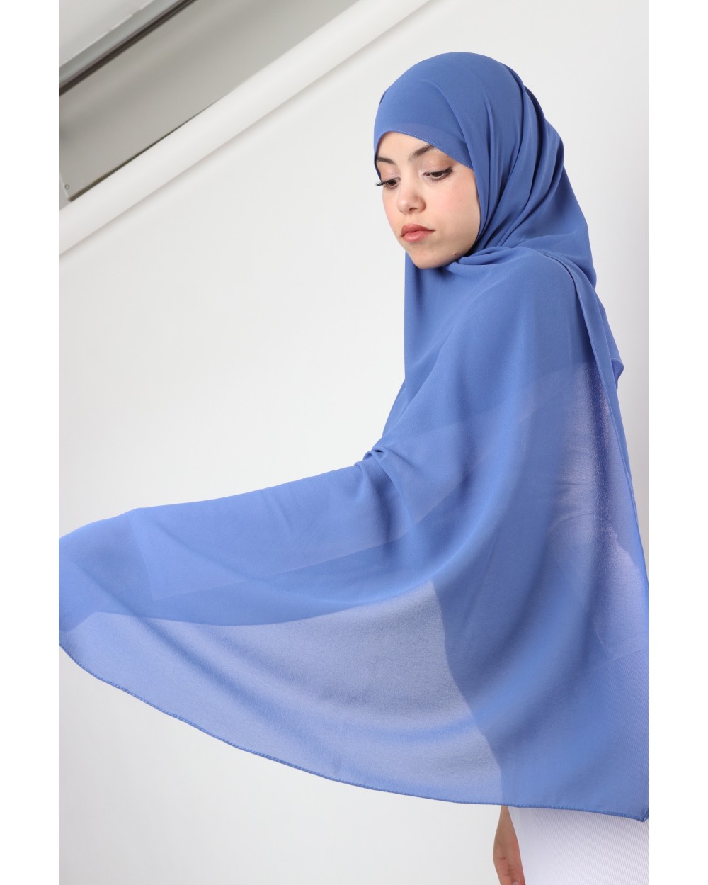 Hijab mousseline rectangle Nissa 175