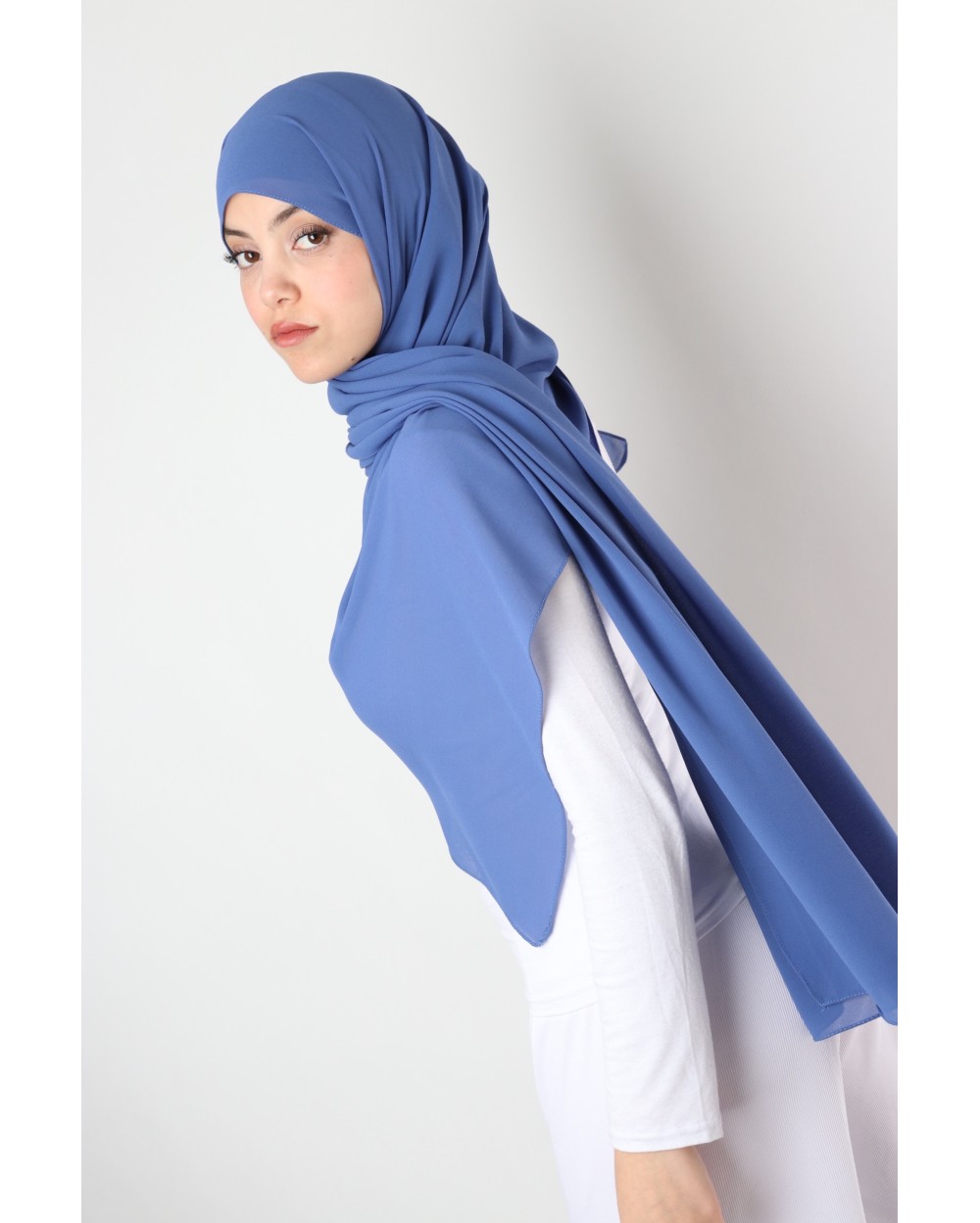 Hijab mousseline rectangle Nissa 175