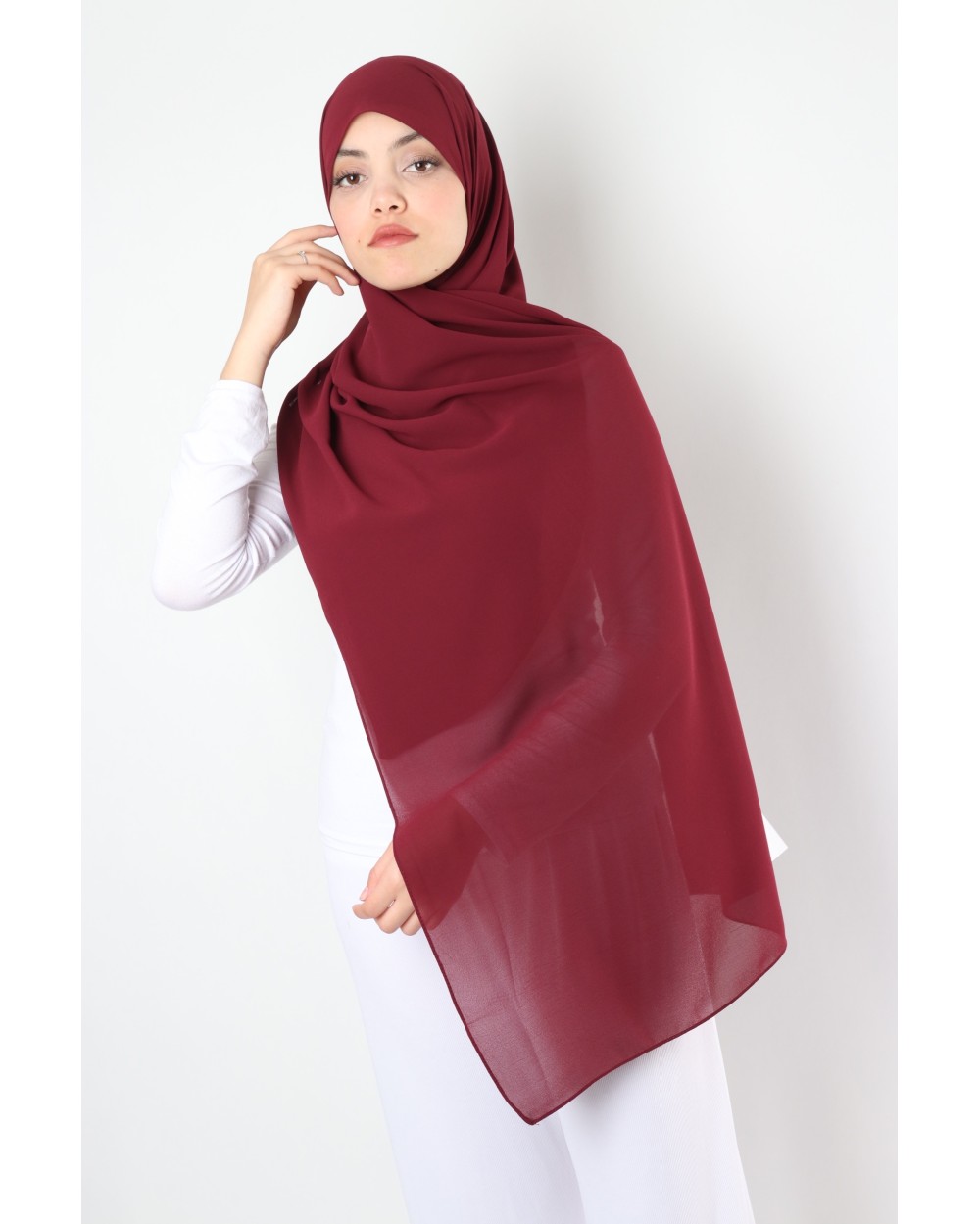 Hijab mousseline rectangle Nissa 175