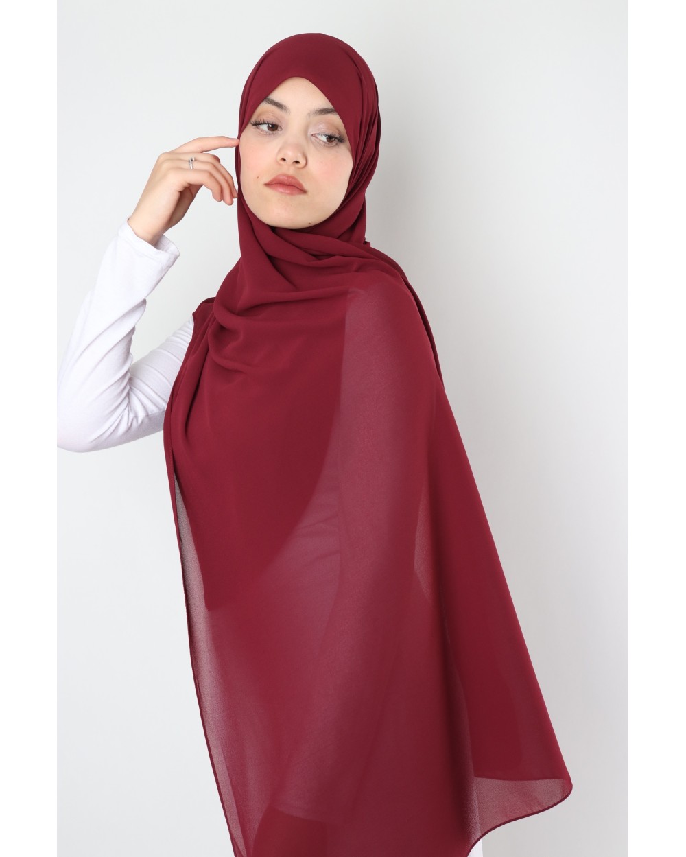 Hijab mousseline rectangle Nissa 175