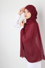 Hijab mousseline rectangle Nissa 175