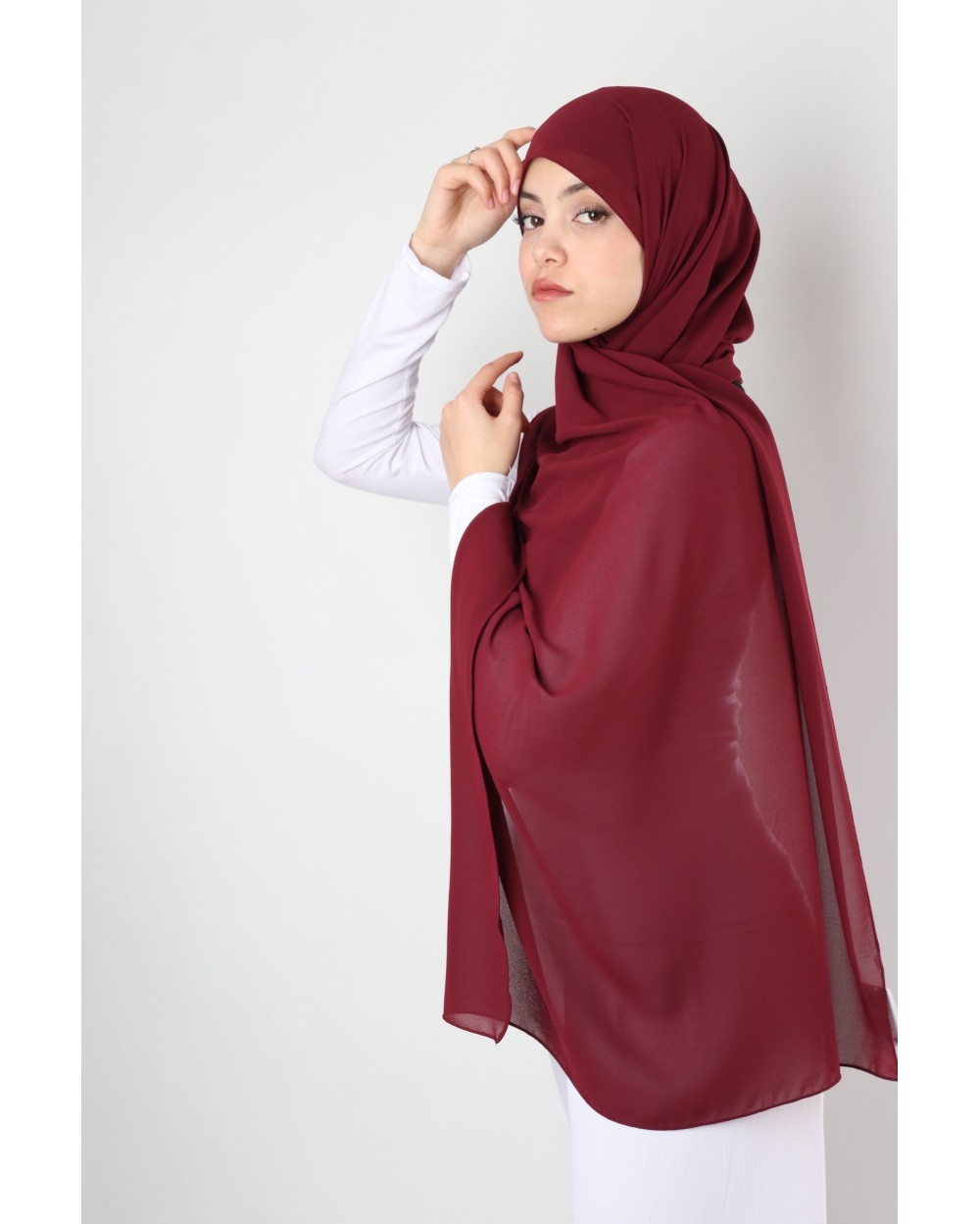 Hijab mousseline rectangle Nissa 175