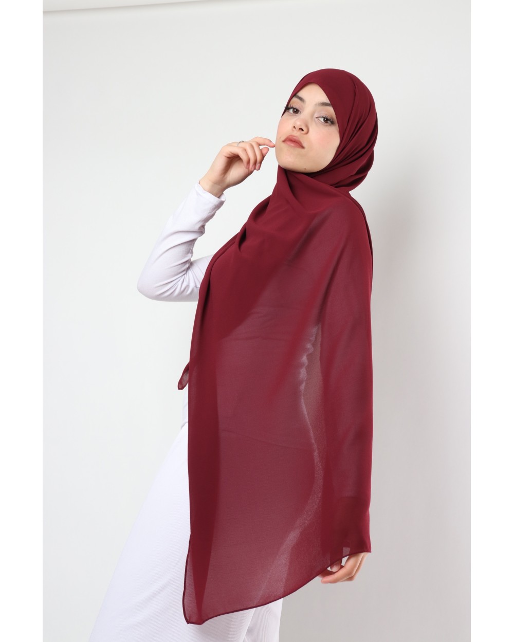 Hijab mousseline rectangle Nissa 175