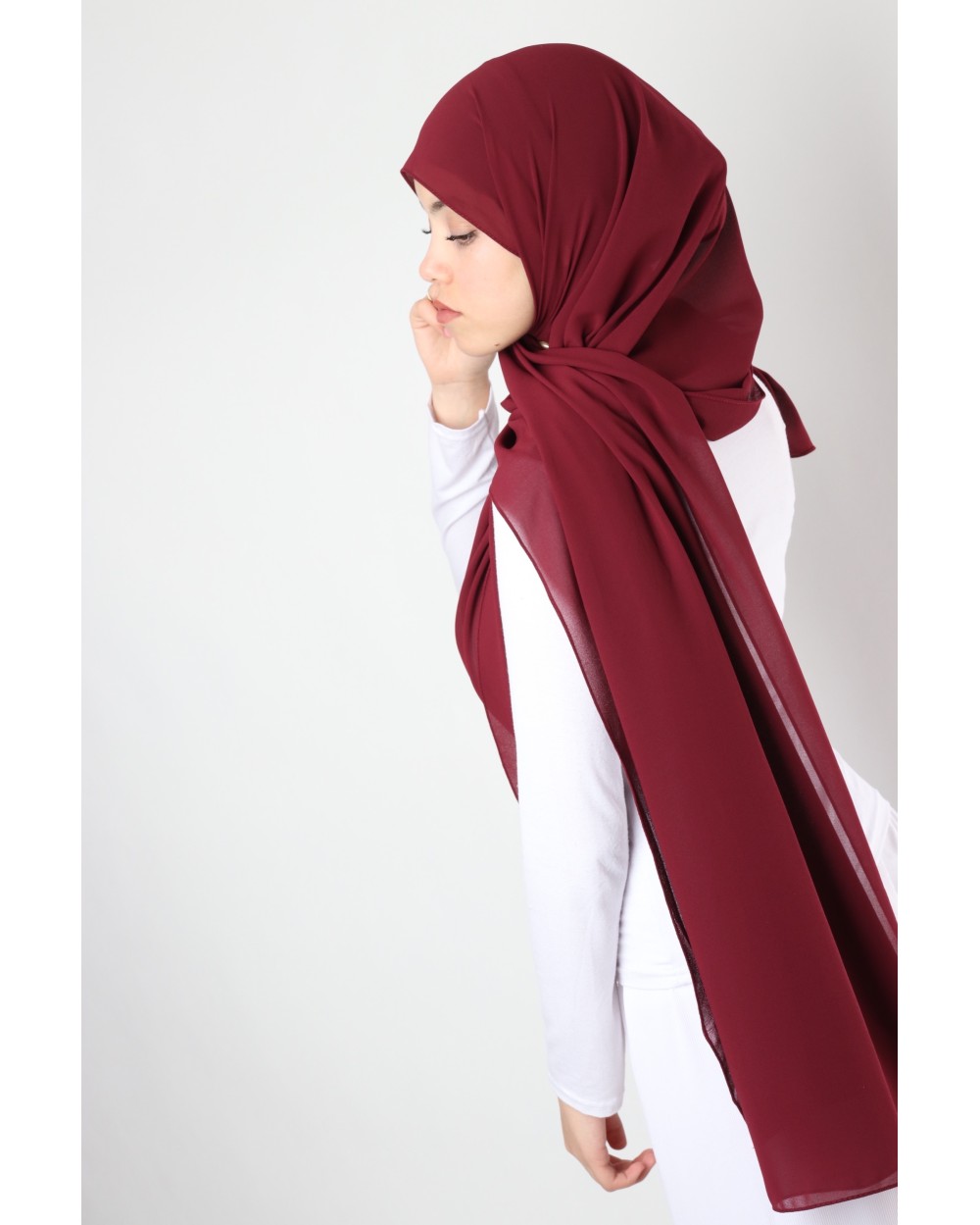 Hijab mousseline rectangle Nissa 175