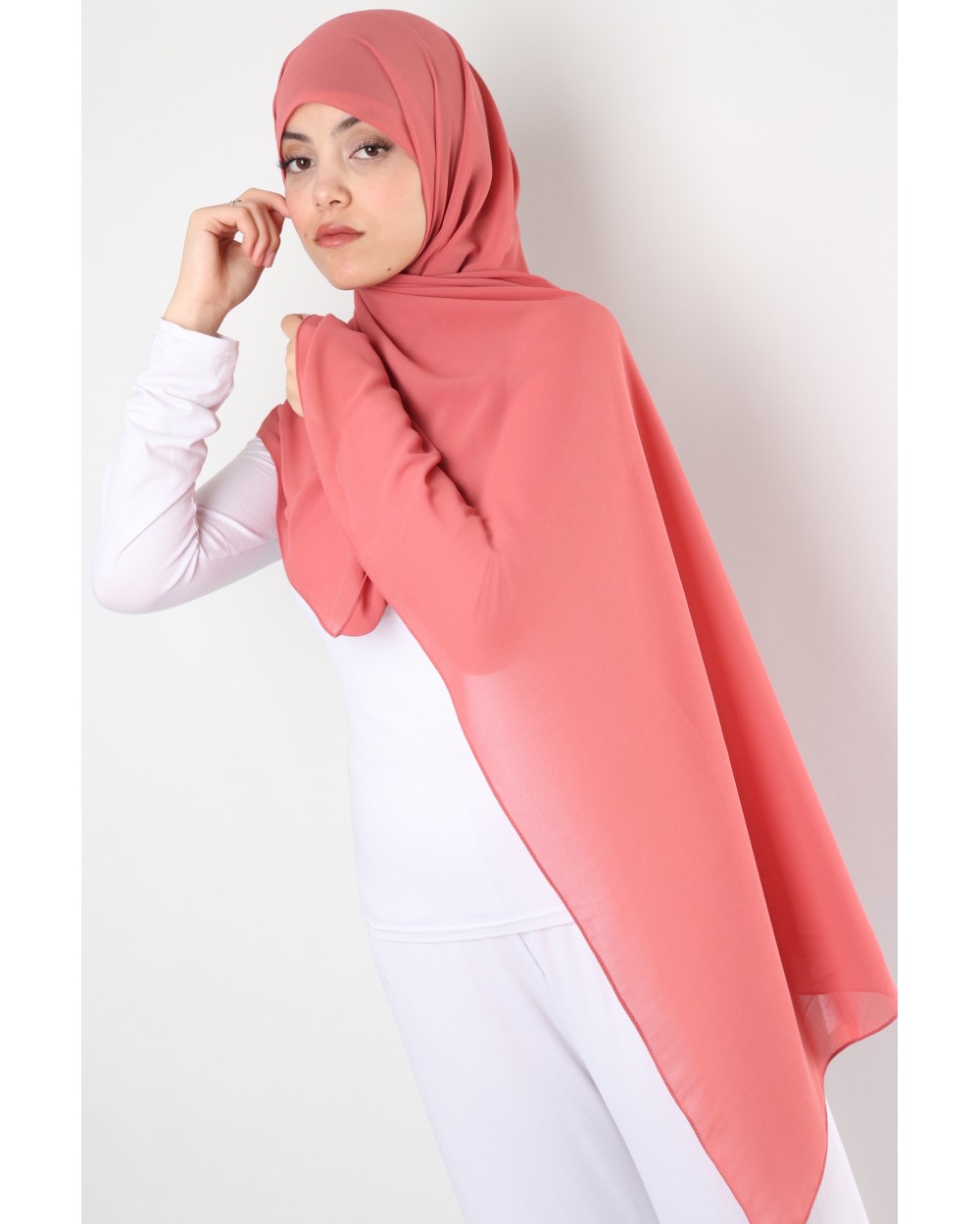 Hijab mousseline rectangle Nissa 175