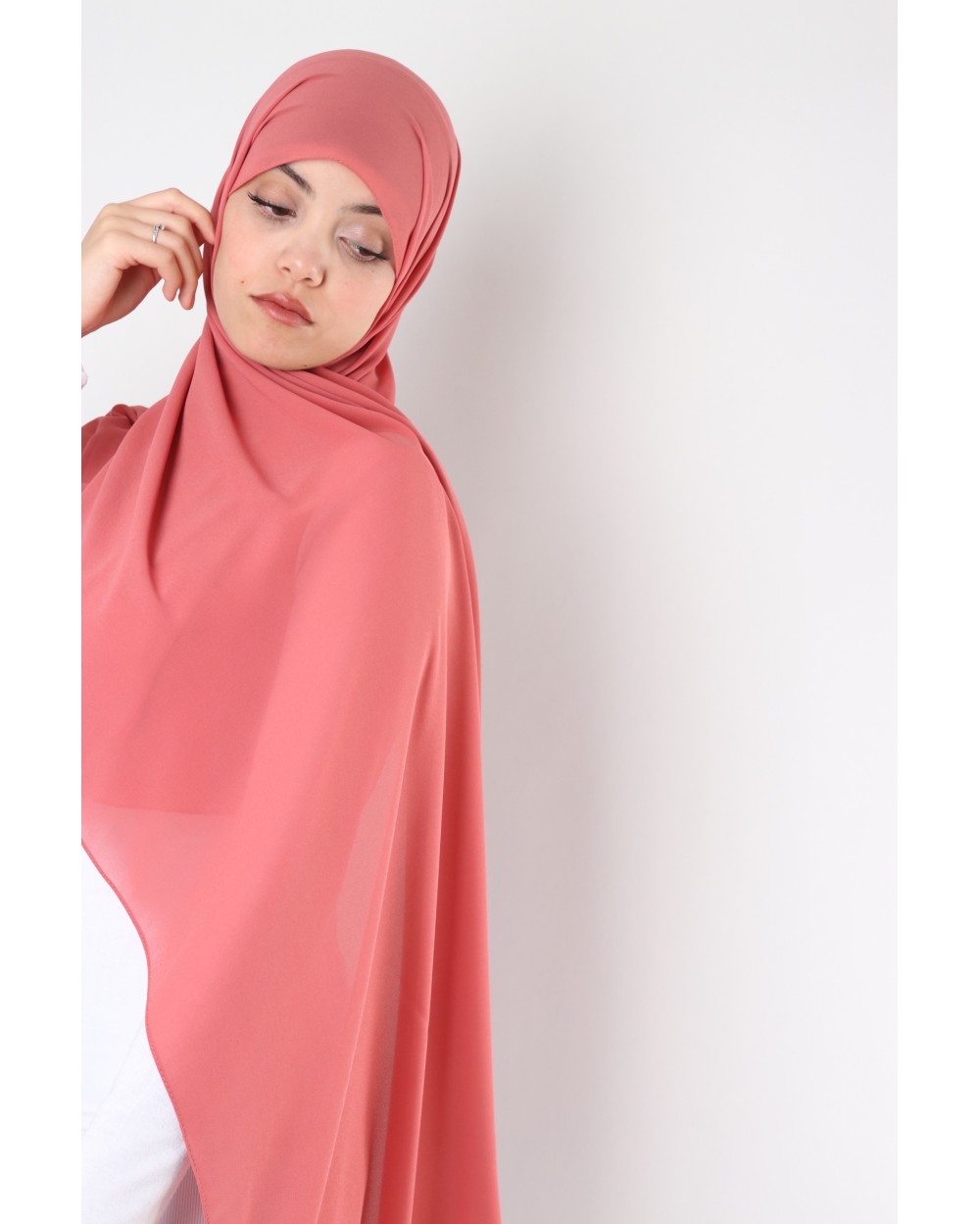 Hijab mousseline rectangle Nissa 175