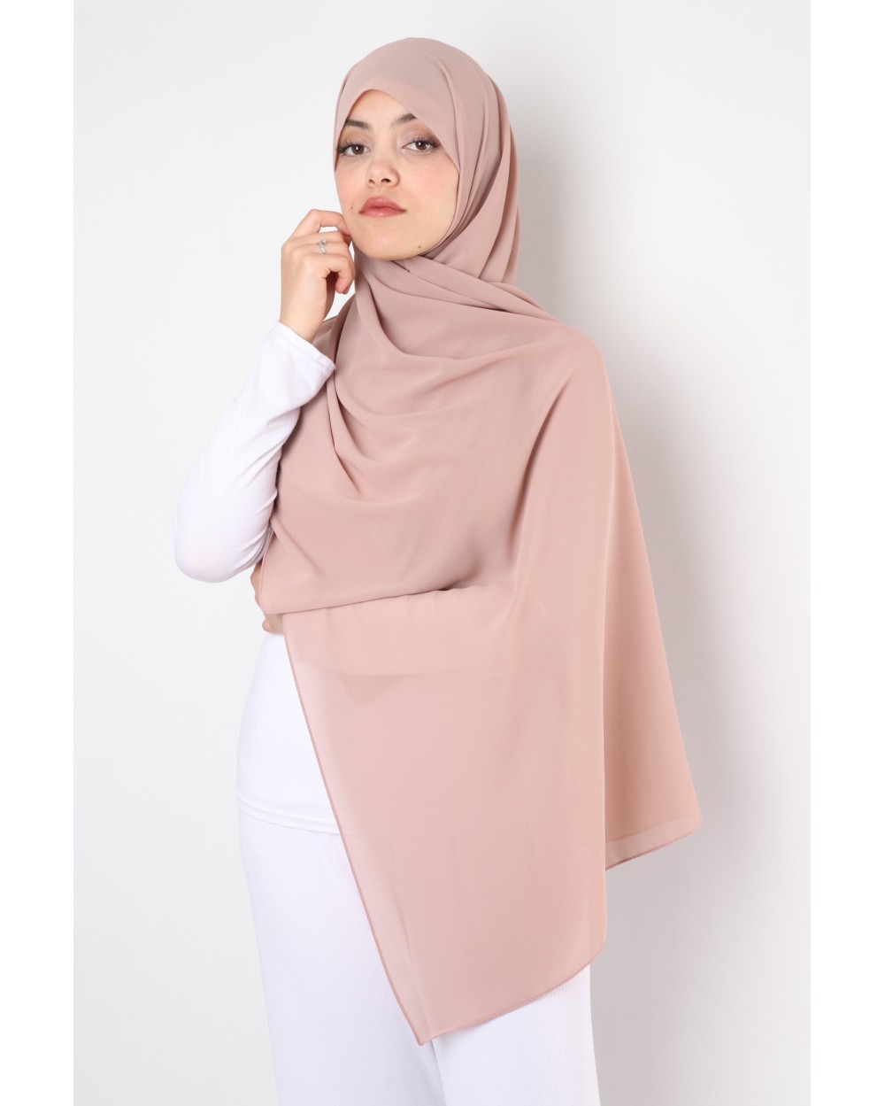 Hijab mousseline rectangle Nissa 175