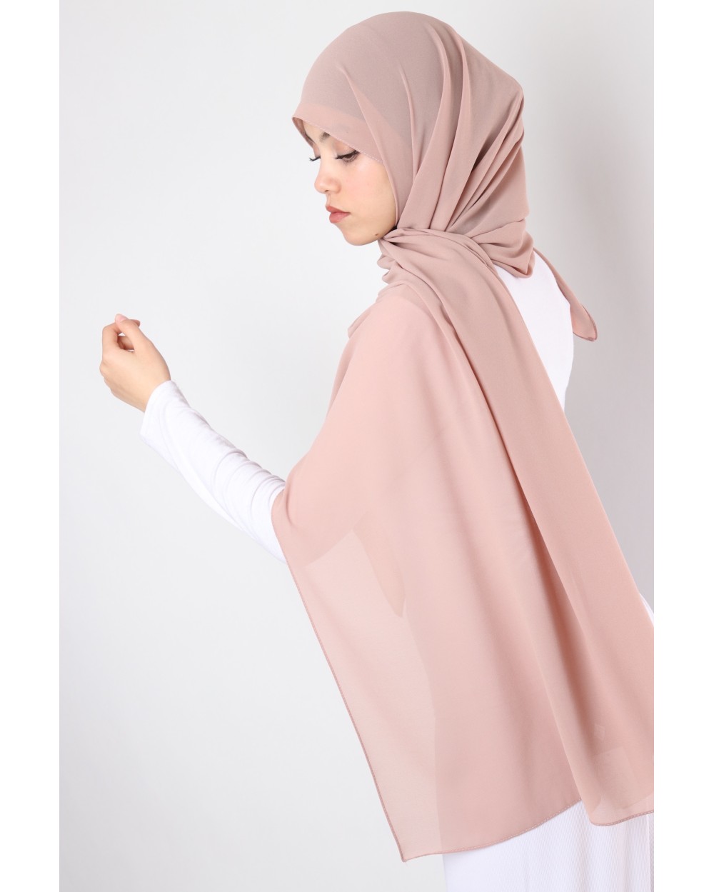 Hijab mousseline rectangle Nissa 175