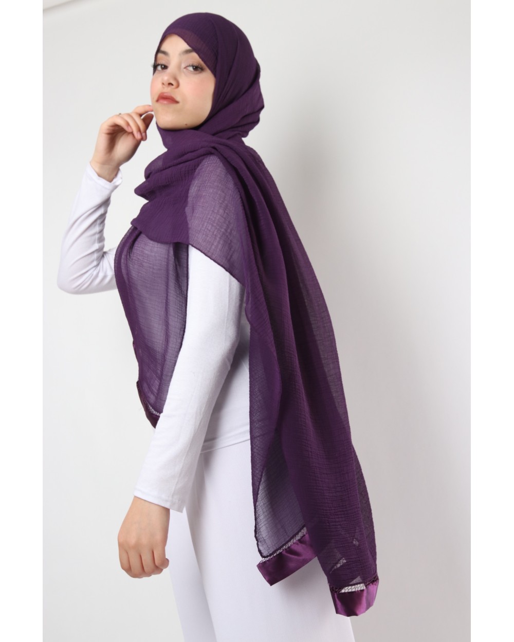 Maxi rectangular hook Nana crochet satin