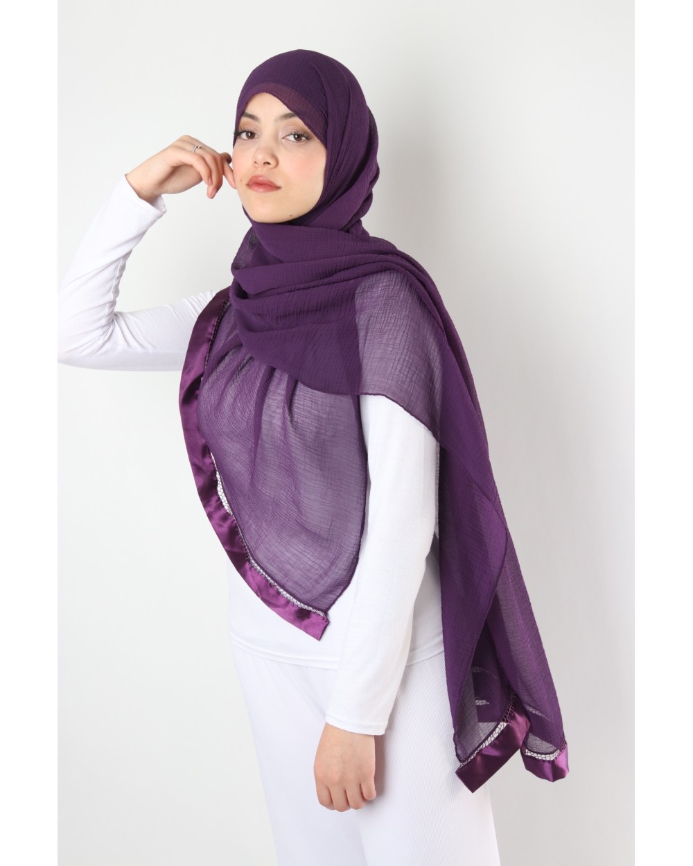 Maxi rectangular hook Nana crochet satin