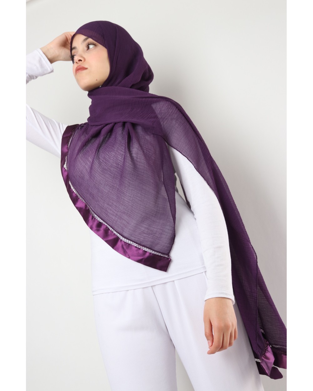 Maxi rectangular hook Nana crochet satin