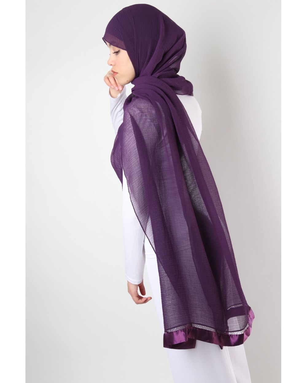 Maxi rectangular hook Nana crochet satin