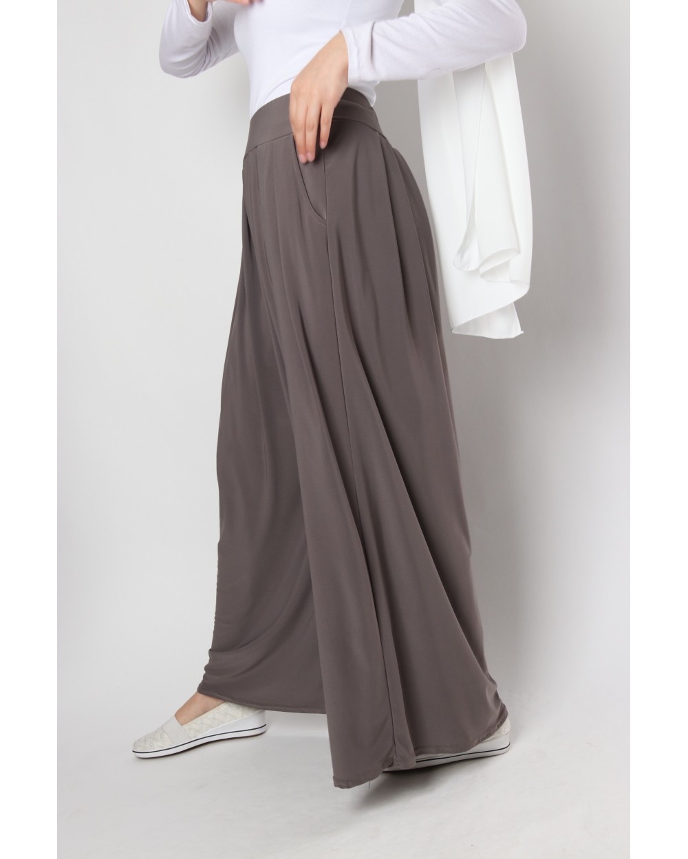 Palazzo in lycra Color Taupe Color Taupe