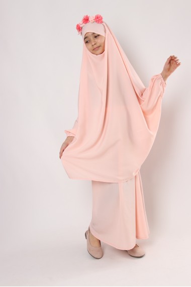 jilbab rose pale