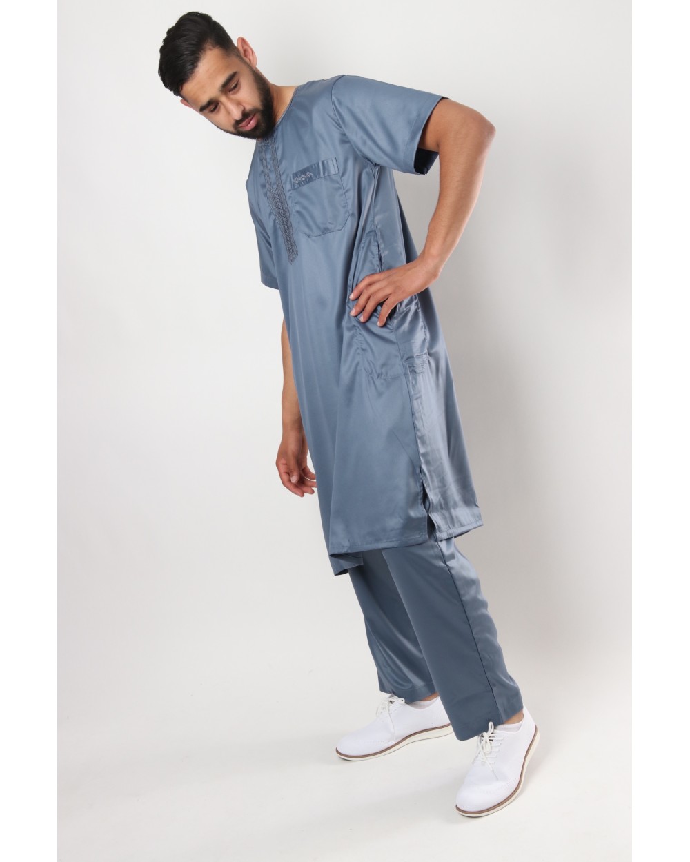 Qamis Pakistani Al Atlas short sleeves