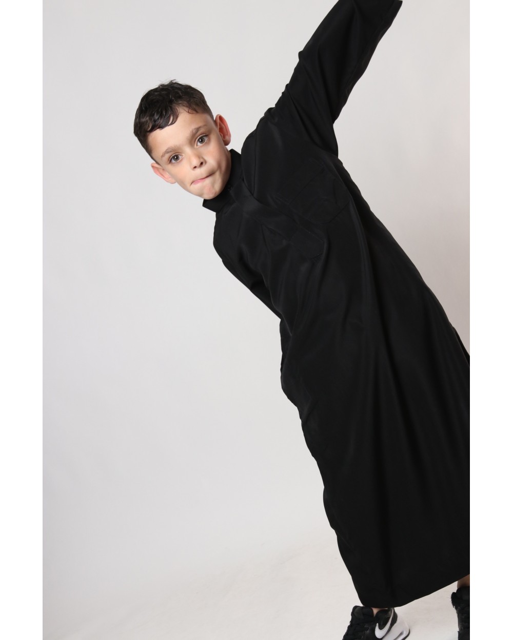 Qamis child high collar