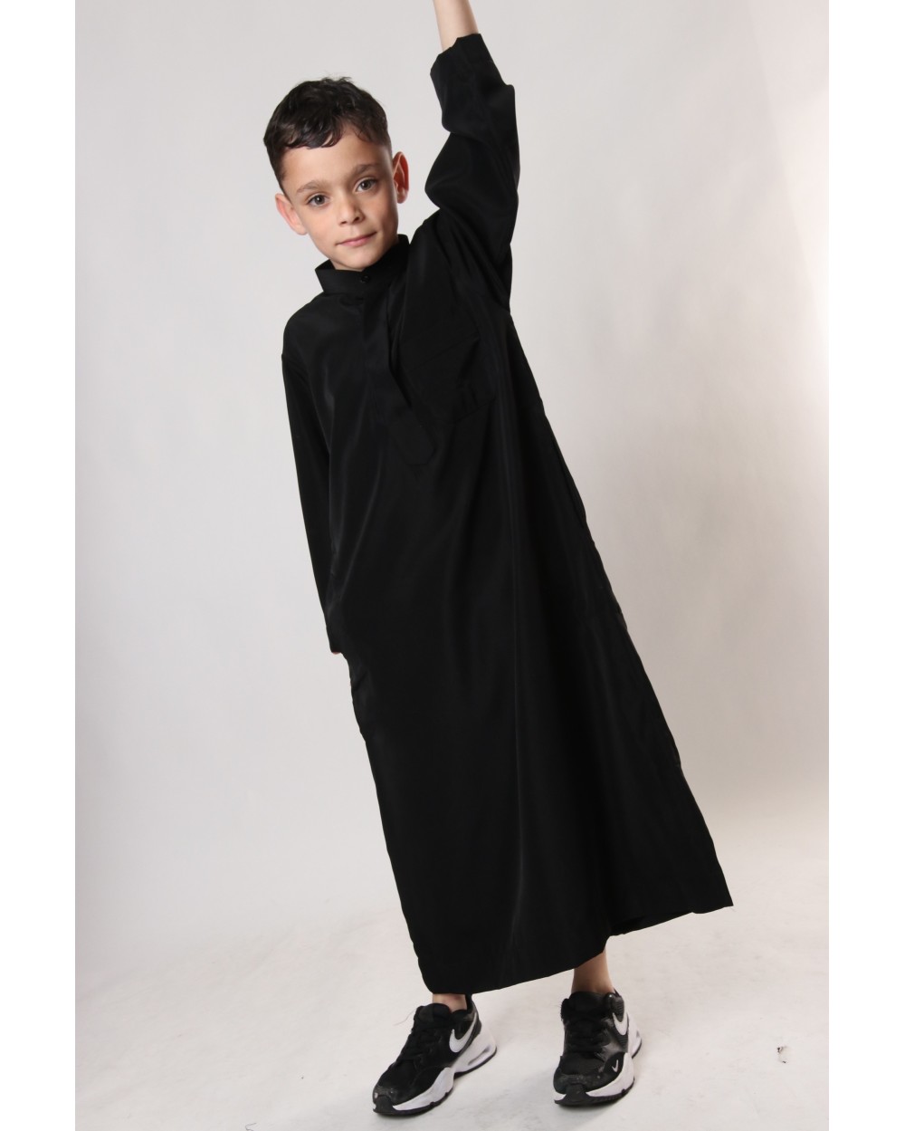 Qamis child high collar