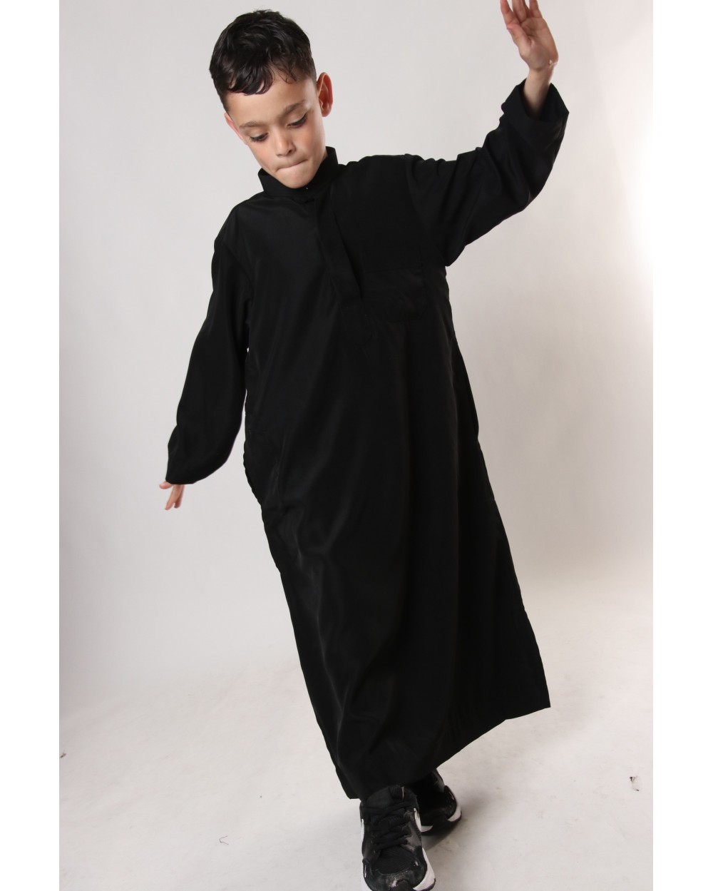 Qamis child high collar