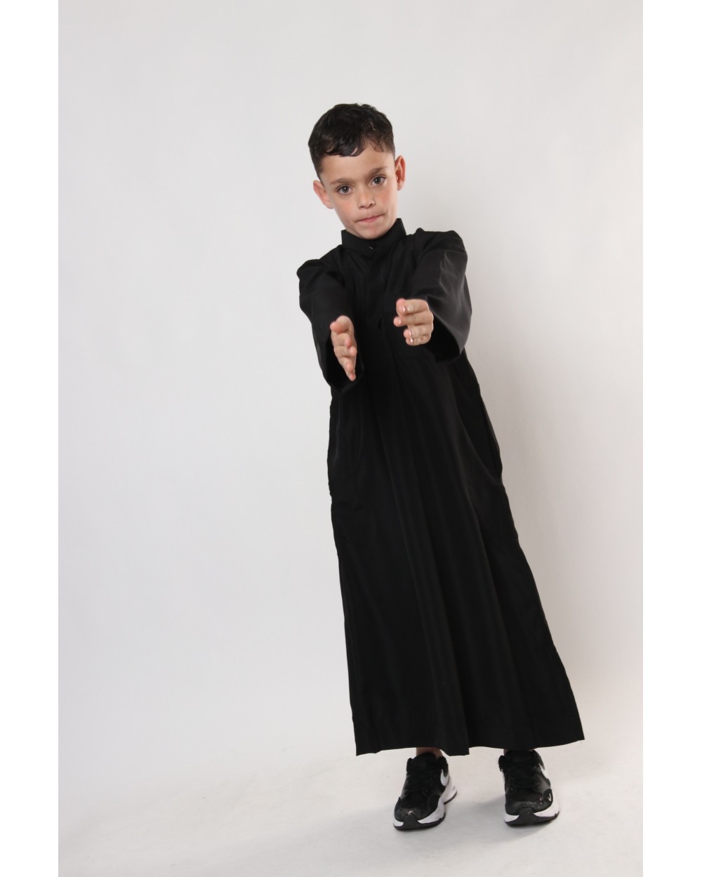 Qamis child high collar