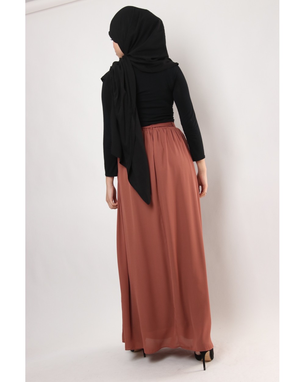 Jupe longue BAYOUA avec ceinture à nouer