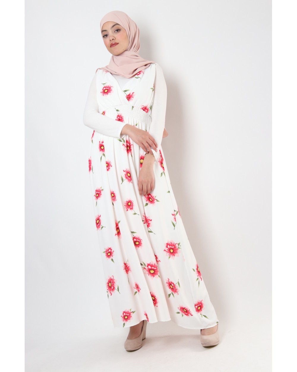 ANYA long sleeveless floral dress