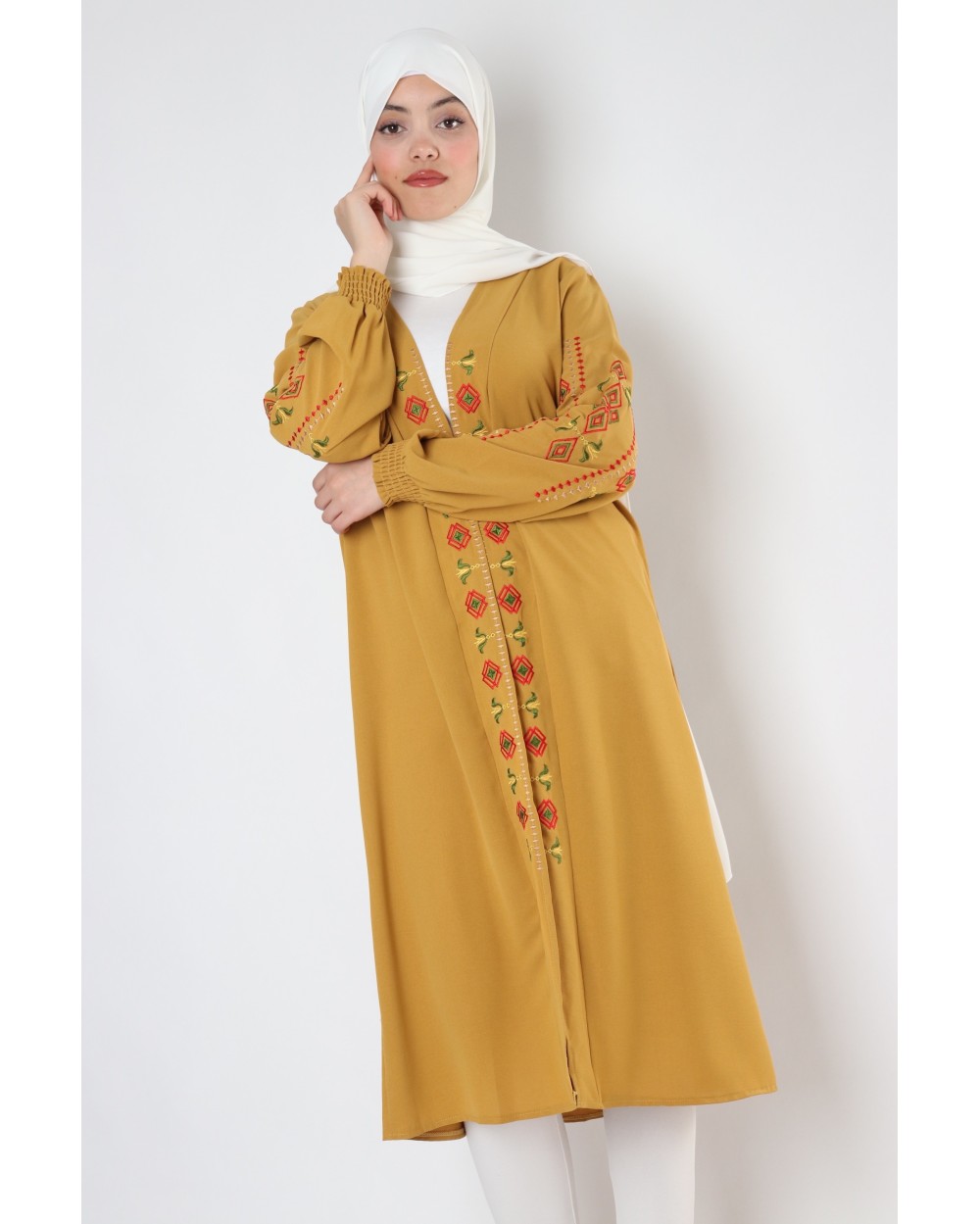 Kasami mid-length kimono