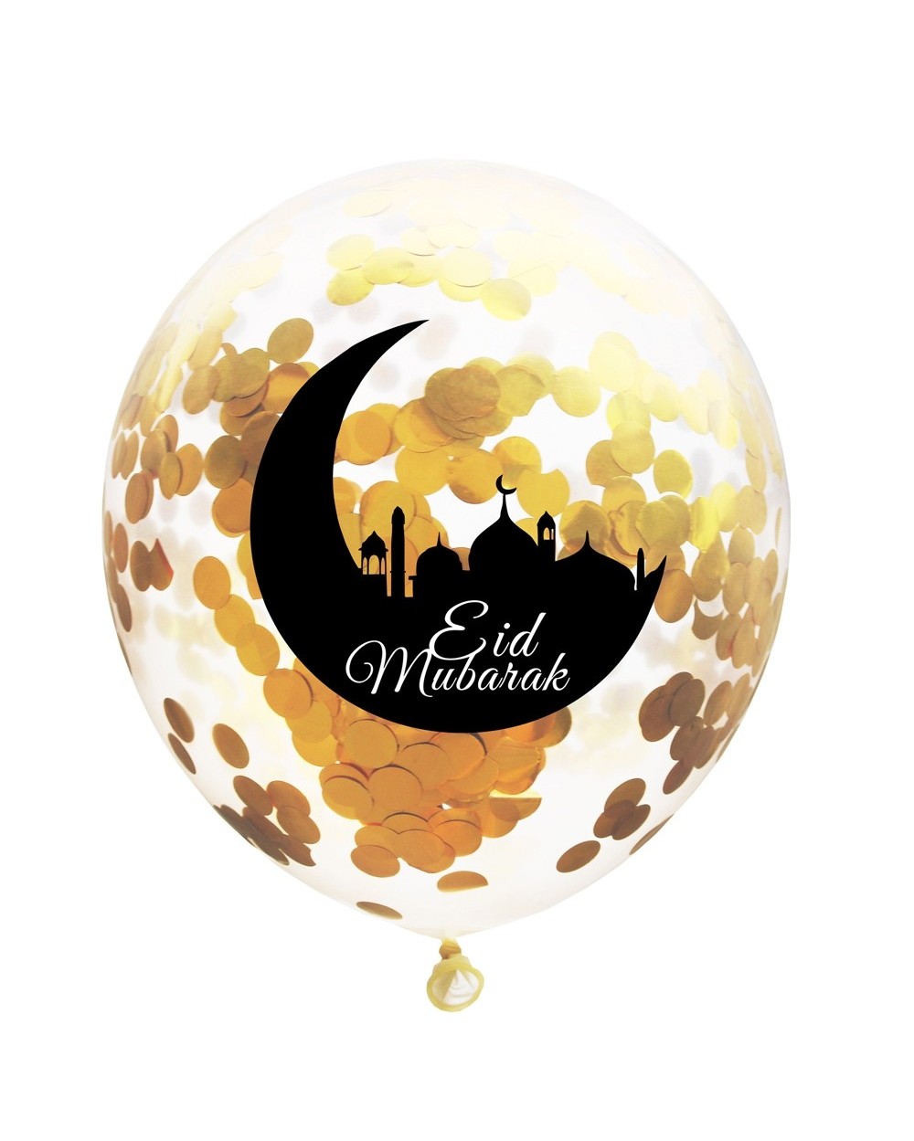 Set of 6 moon and mosque confetti balloons