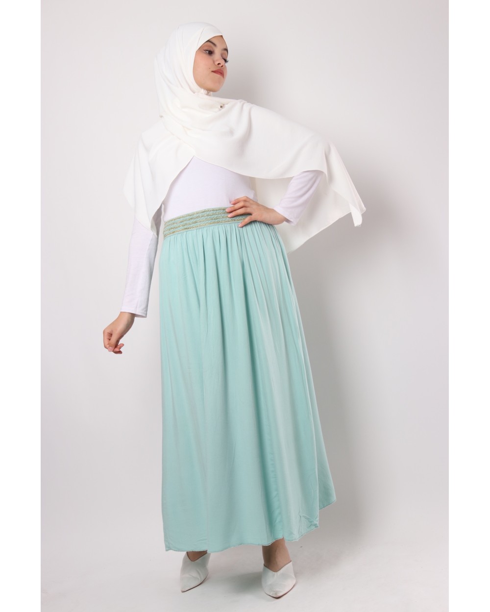 Waves cotton skirt