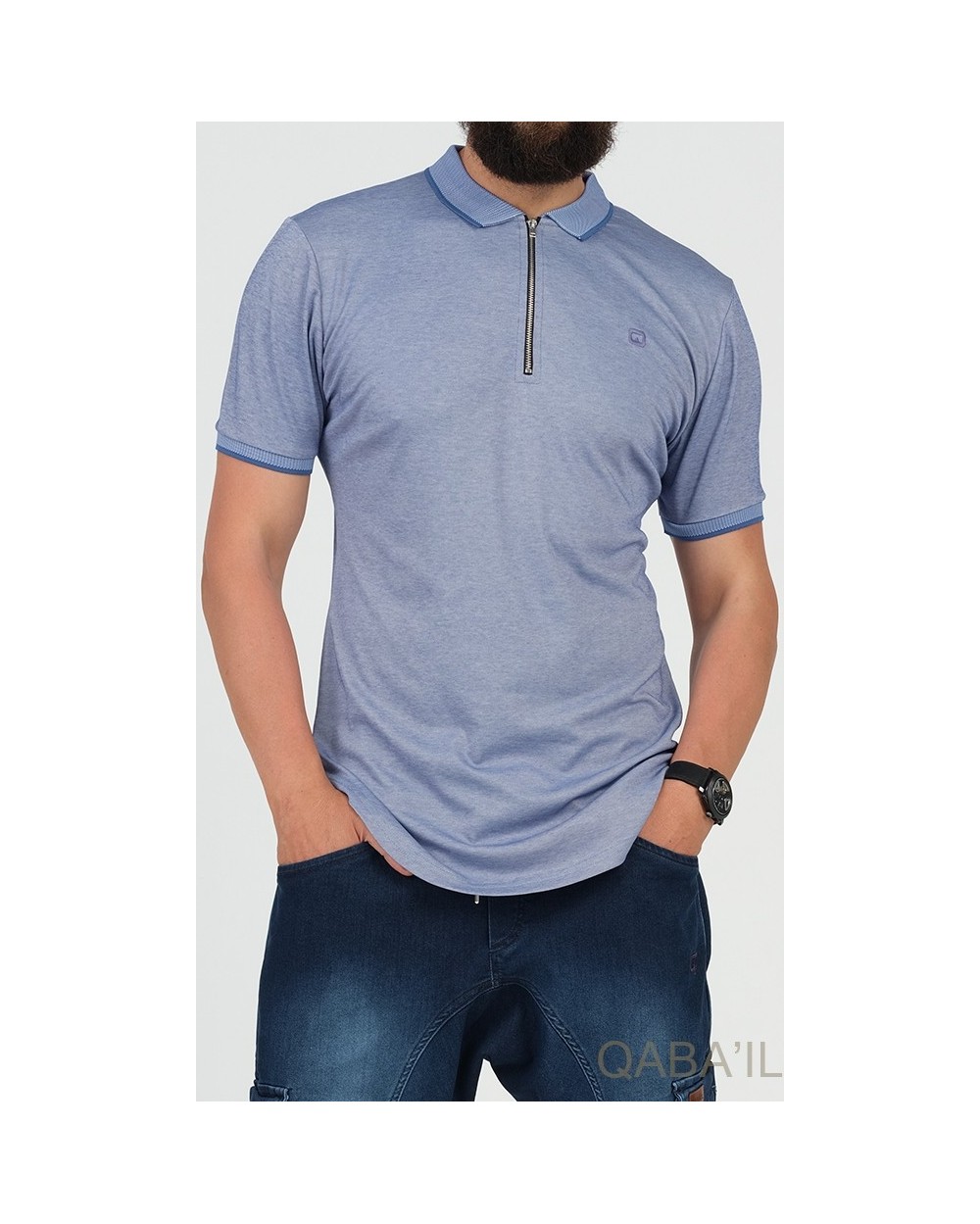 Zip UP Qabail Polo shirt