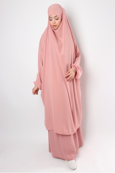 jilbab rose clair