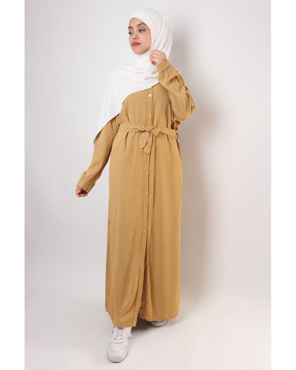 Raissa stripe shirt dress