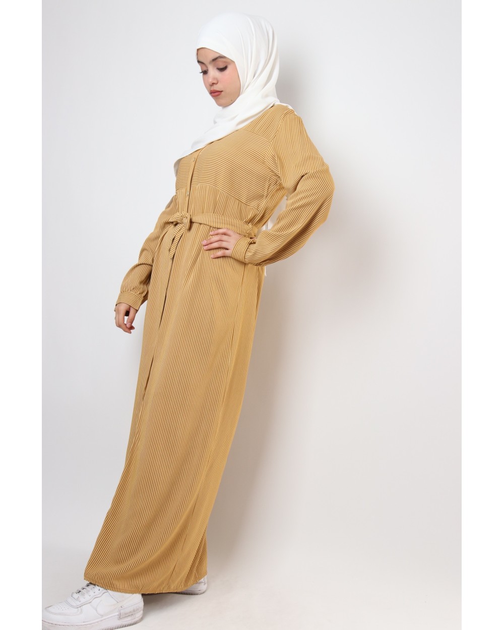 Raissa stripe shirt dress