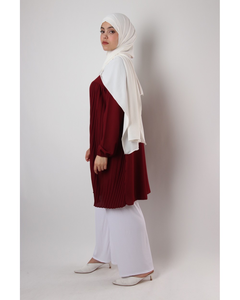 Triana crepe tunic pleated large size