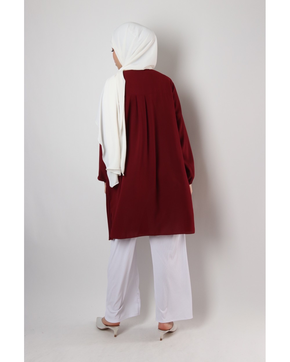 Triana crepe tunic pleated large size