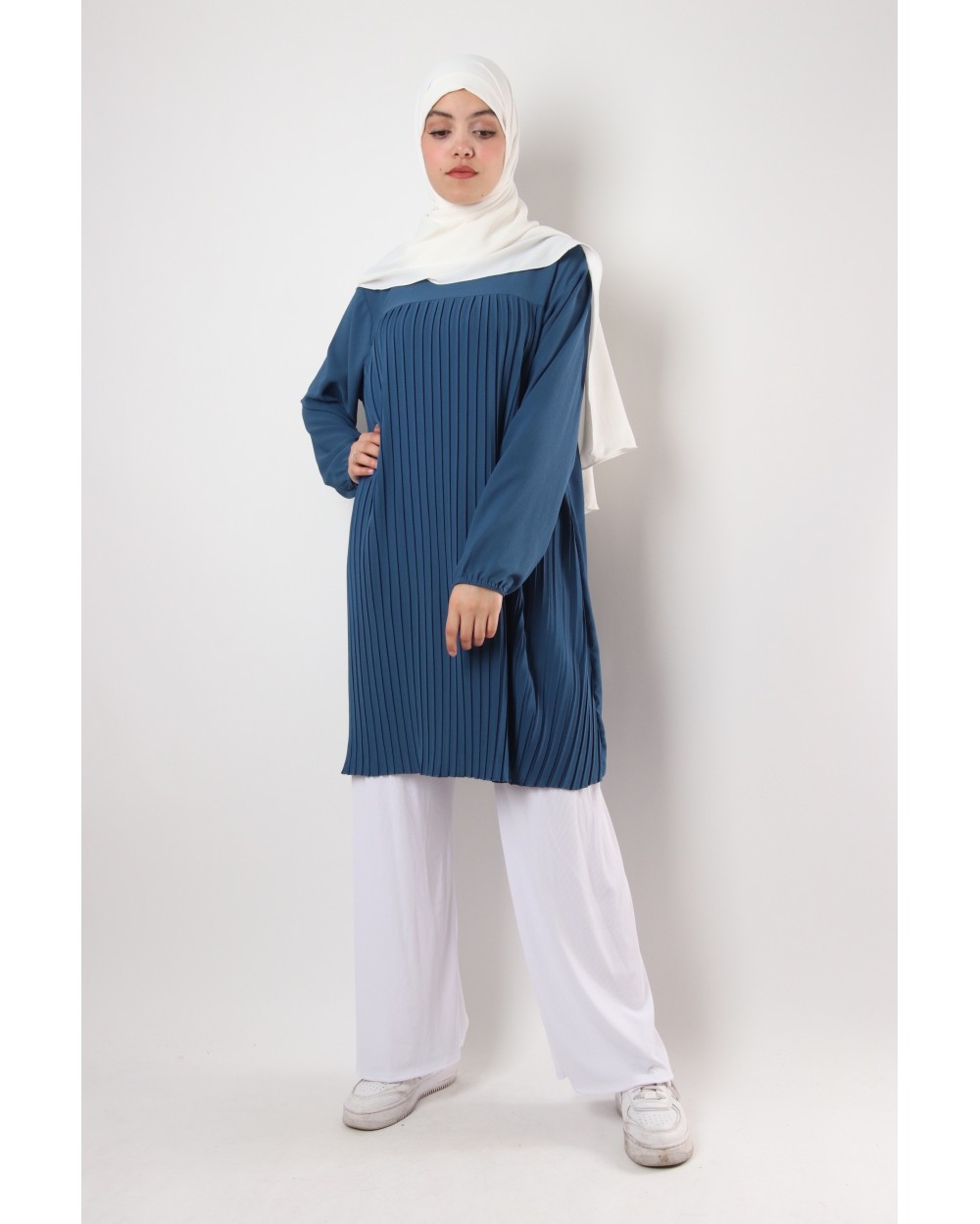 Triana crepe tunic pleated large size