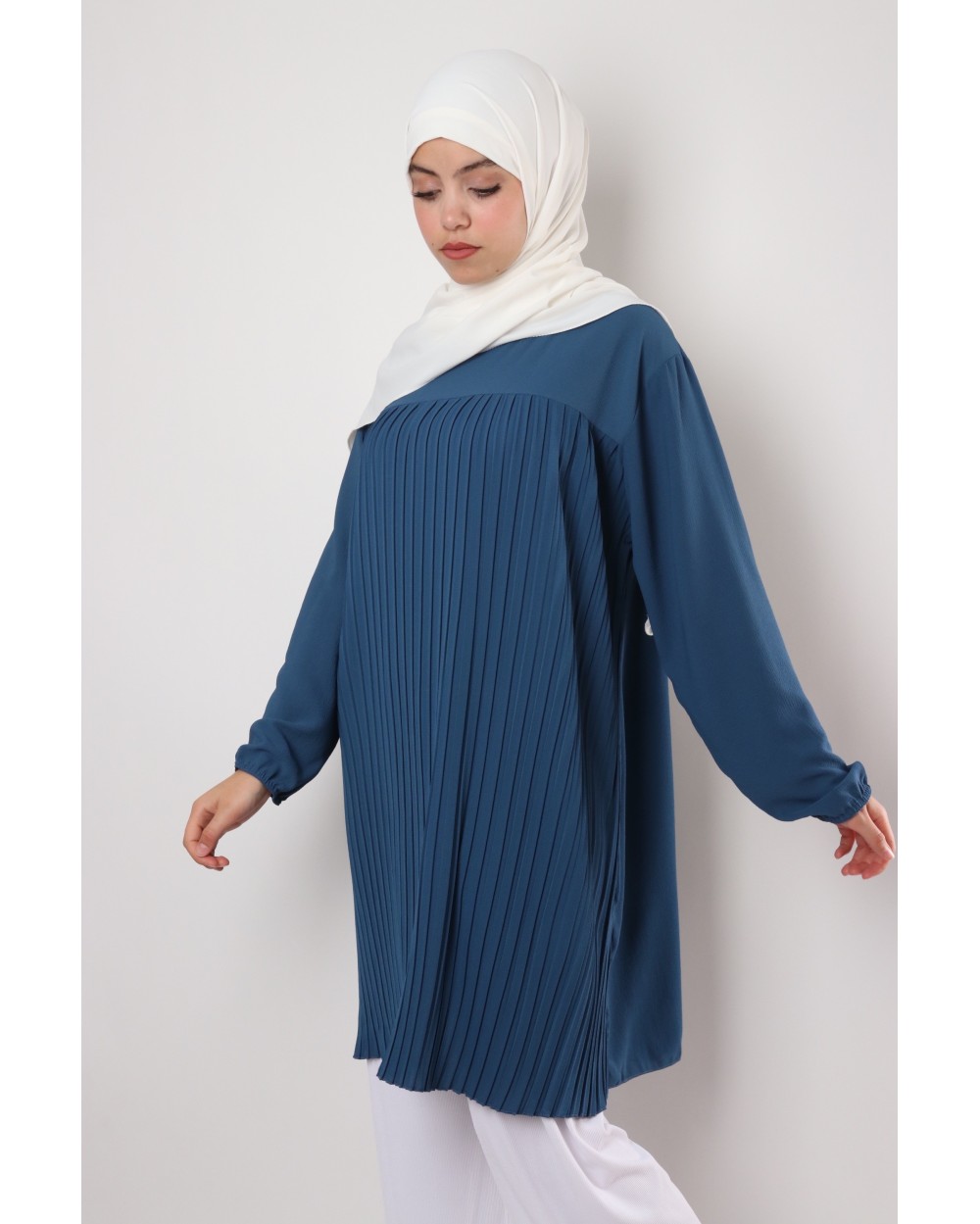 Triana crepe tunic pleated large size