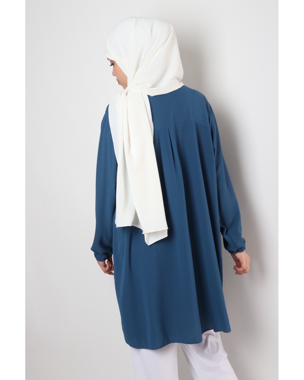 Tunique Triana crêpe plissée grande taille