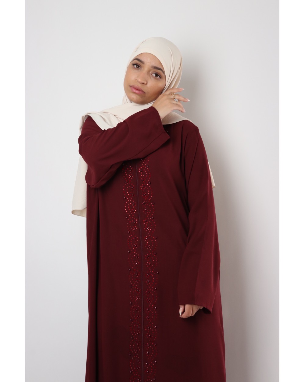 Dixta Djellaba with zip and strass