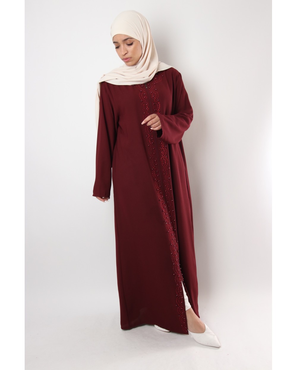 Dixta Djellaba with zip and strass