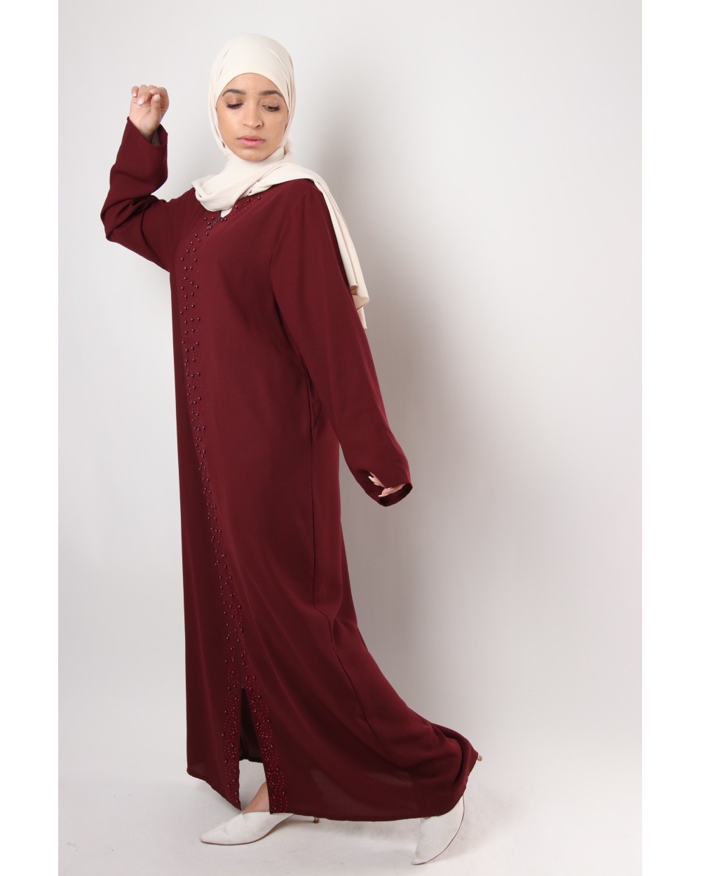 Dixta Djellaba with zip and strass