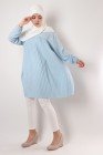Triana crepe tunic pleated large size