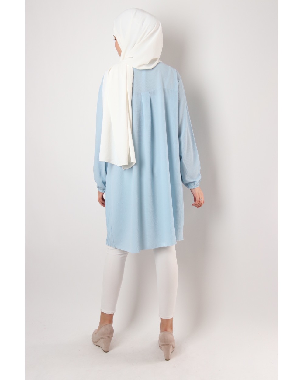 Tunique Triana crêpe plissée grande taille