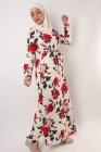Floral FARAH dress with slits on the sides