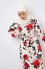 Floral FARAH dress with slits on the sides