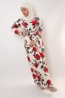 Floral FARAH dress with slits on the sides