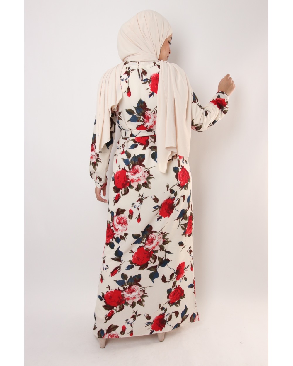 Floral FARAH dress with slits on the sides