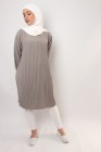 Triana crepe tunic pleated large size