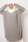 Triana crepe tunic pleated large size