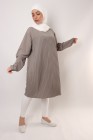 Triana crepe tunic pleated large size